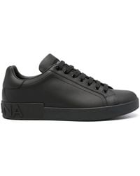 Dolce & Gabbana - Portofino Leren Sneakers - Lyst