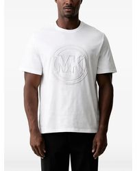 Michael Kors - Jersey-Katoenen T-Shirt Met Logo Amulet - Lyst