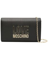 Love Moschino - Bandolera texturizada con placa del logo - Lyst