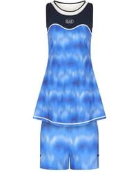 EA7 - Abito Con Stampa Astratta - Lyst