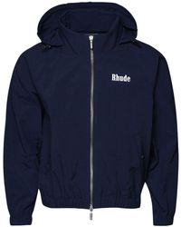Rhude - Logo-print Cotton Hoodie - Lyst