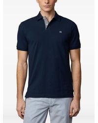 Hackett - Poloshirt Met Gestreepte Afwerking En Geborduurd Logo - Lyst