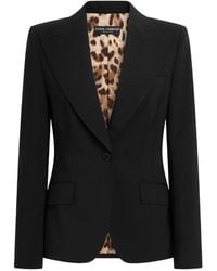 Dolce & Gabbana - Blazer À Simple Boutonnage - Lyst