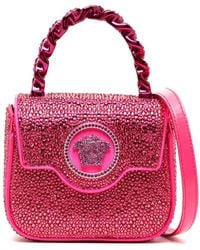 Versace - La Medusa Crystal-Embellished Mini Bag - Lyst