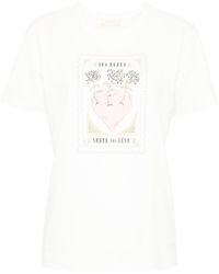 Twin Set - T-shirt en coton à imprimé graphique - Lyst