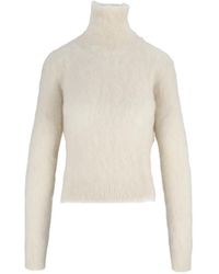 Dondup - Roll-Neck Fuzzy-Knit Sweater - Lyst