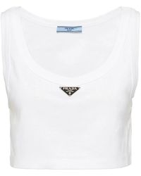 Prada - トライアングルロゴ トップ - Lyst