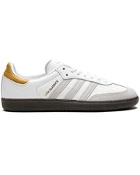 adidas - X Kith Samba "white/grey/gold" Sneakers - Lyst