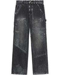 ANDERSSON BELL - Distressed Patchwork Wide-leg Jeans - Lyst