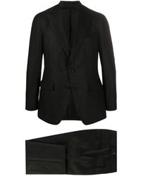 Lardini Two-piece Linen Suit - Black