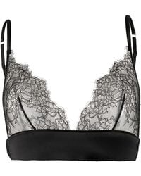 Maison Close - Lace-Detail Triangle-Cup Bra - Lyst