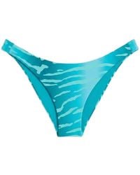 Beach Bunny - Bas De Bikini Froncé À Imprimé Animalier - Lyst