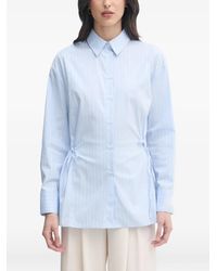 Sisley - Chemise Rayée À Lien De Resserrage - Lyst