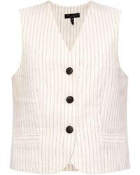 Rag & Bone - Erin Striped Cotton Waistcoat - Lyst