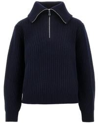 Weekend by Maxmara - Jersey De Lana Con Cremallera Y Cuello Vuelto - Lyst