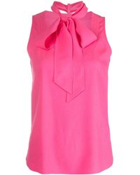 Moschino - Bow-detail Silk Blouse - Lyst