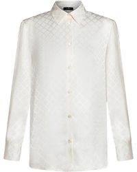 Etro - Zijden Overhemd Met Jacquard - Lyst