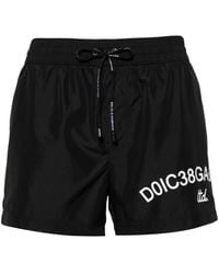 Dolce & Gabbana - Badeshorts Mit Kordelzug - Lyst
