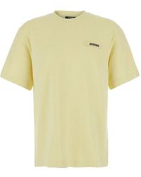 Jacquemus - Relaxed Fit Crew Neck T-Shirt With Patch Detail - Lyst