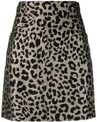 Genny - Leopard-Print Mini Skirt - Lyst