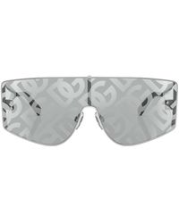 Dolce & Gabbana - Sharped Mask-frame Sunglasses - Lyst