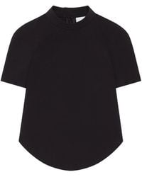 Courreges - T-Shirt Met Hoge Hals En Korte Mouwen - Lyst