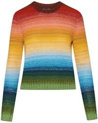 Oscar de la Renta - Rainbow-ombre Crochet-knit Jumper - Lyst