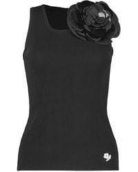 BERNADETTE - Marcel Rose-Embellished Ribbed Tank - Lyst