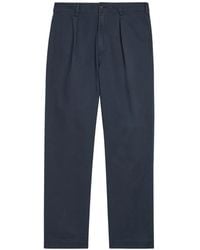 Drake's - Pleat-Detail Herringbone Trousers - Lyst