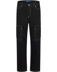KARL LAGERFELD - Contrast-Stitching Cargo Trousers - Lyst