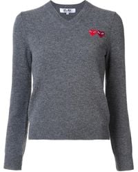 COMME DES GARÇONS PLAY - Pullover Mit Logo-Patches - Lyst