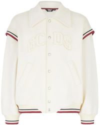 Gcds - Logo-Embroidered Cotton Bomber Jacket - Lyst