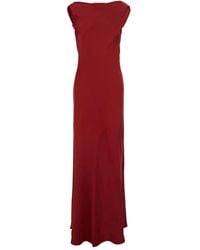 Antonelli - Maxi-Jurk Met Hoge Hals - Lyst