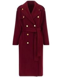 Alberta Ferretti - Double-Breasted Wool-Cashmere Coat - Lyst