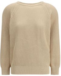Saint Laurent - Long-Sleeve Cotton Sweater - Lyst