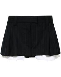Miu Miu - Pleated Pinstripe Miniskirt - Lyst