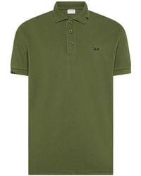 Sun 68 - Embroidered-Logo Distressed-Trim Polo Shirt - Lyst