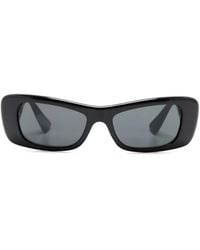 Versace - Logo-Lettering Rectangle-Frame Sunglasses - Lyst