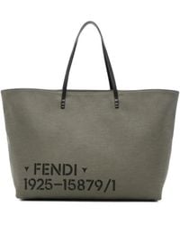 Fendi - Laarge Roll Logo-Print Tote Bag - Lyst