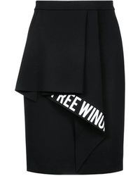 Off-White c/o Virgil Abloh - Slogan-Print Ruffled-Detail Mini Skirt - Lyst