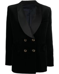 Blazé Milano - Jealousy Velvet Double-Breasted Blazer - Lyst