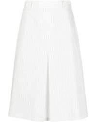 MM6 by Maison Martin Margiela - Jupe Mi-Longue À Fines Rayures - Lyst