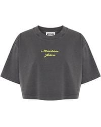 Moschino - T-Shirt Crop À Logo - Lyst