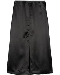 Loulou de Saison - Satin Midi Skirt - Lyst