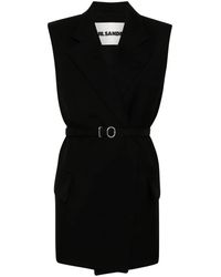 Jil Sander - Wollen Mouwloze Jas - Lyst