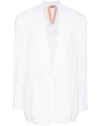 N°21 - Creased Open-Front Blazer - Lyst