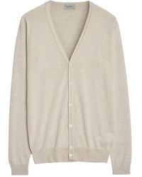 John Smedley - V-Neck Buttoned Cardigan - Lyst