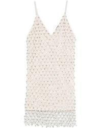 Maje - Beaded V-Neck Mini Dress - Lyst