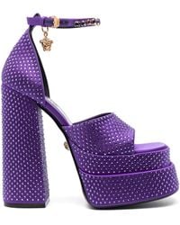 Versace - Medusa Aevitas Double Platform Sandalen - Lyst
