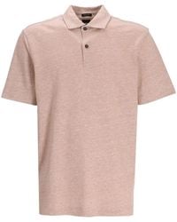 BOSS - Mélange-Effect Short-Sleeve Polo Shirt - Lyst